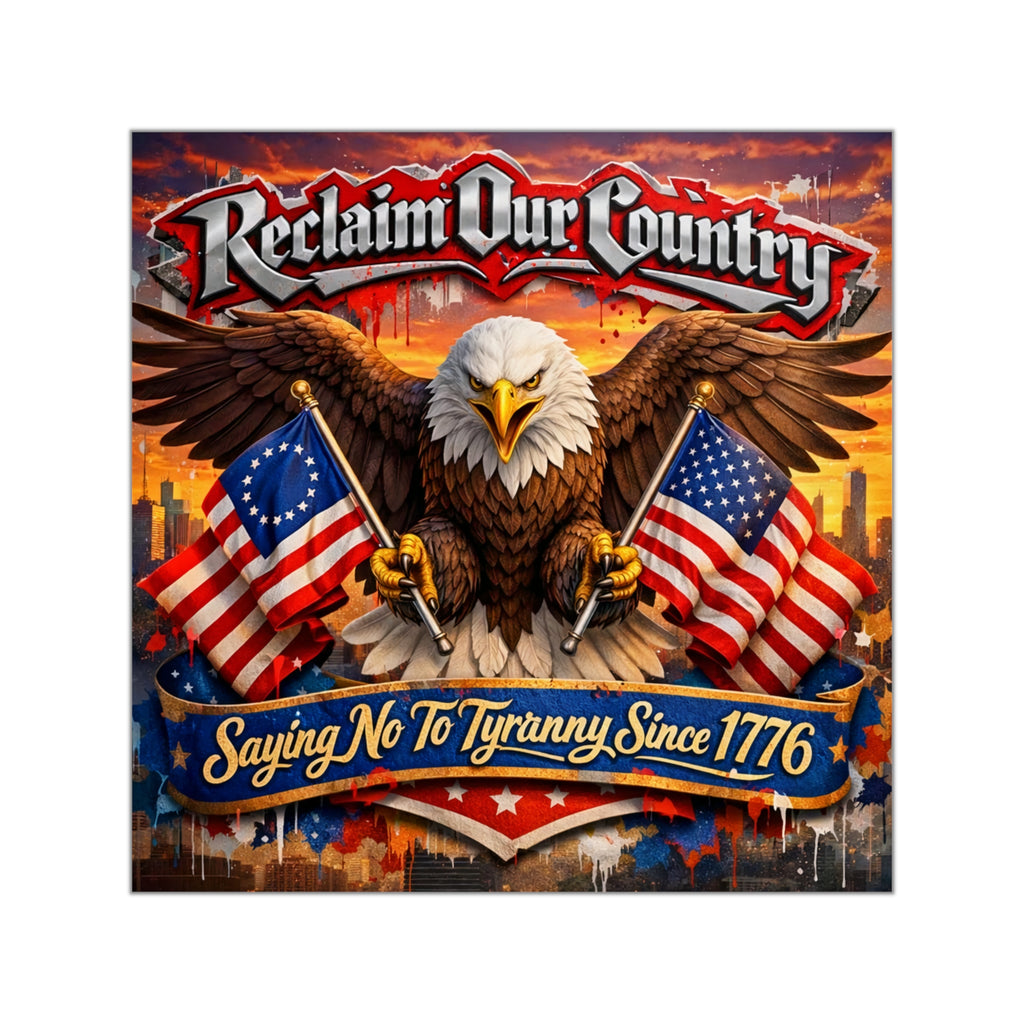 Patriotic Eagle Vinyl Stickers — Bold Colorful Proud American Flag Decal