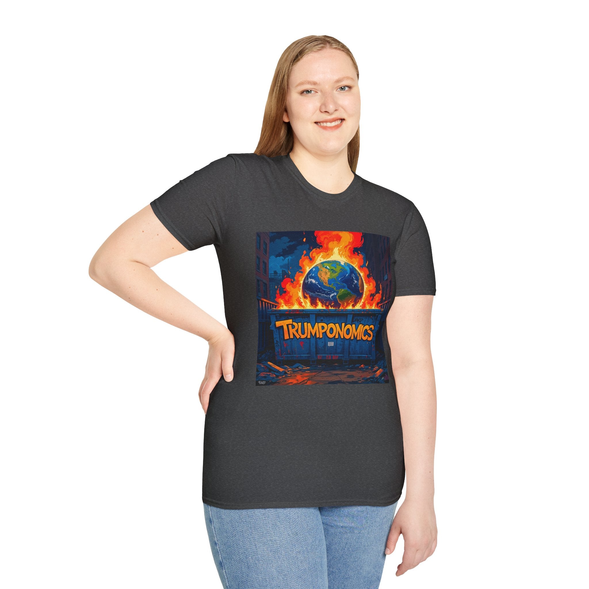 T-Shirt — "Trumponomics" Burning Earth Graphic Tee
