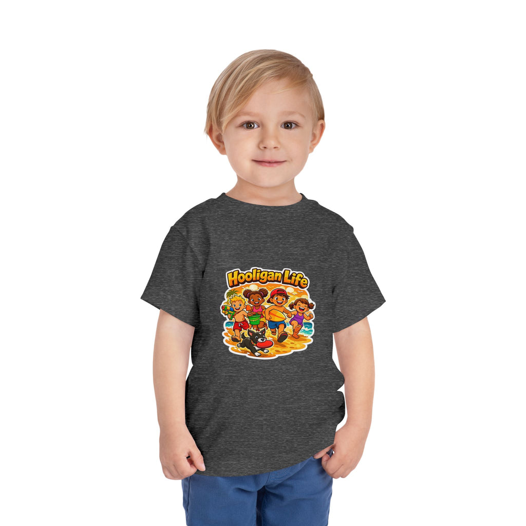 Hooligan Life Toddler Tee — Playful Beach Kids Graphic Shirt