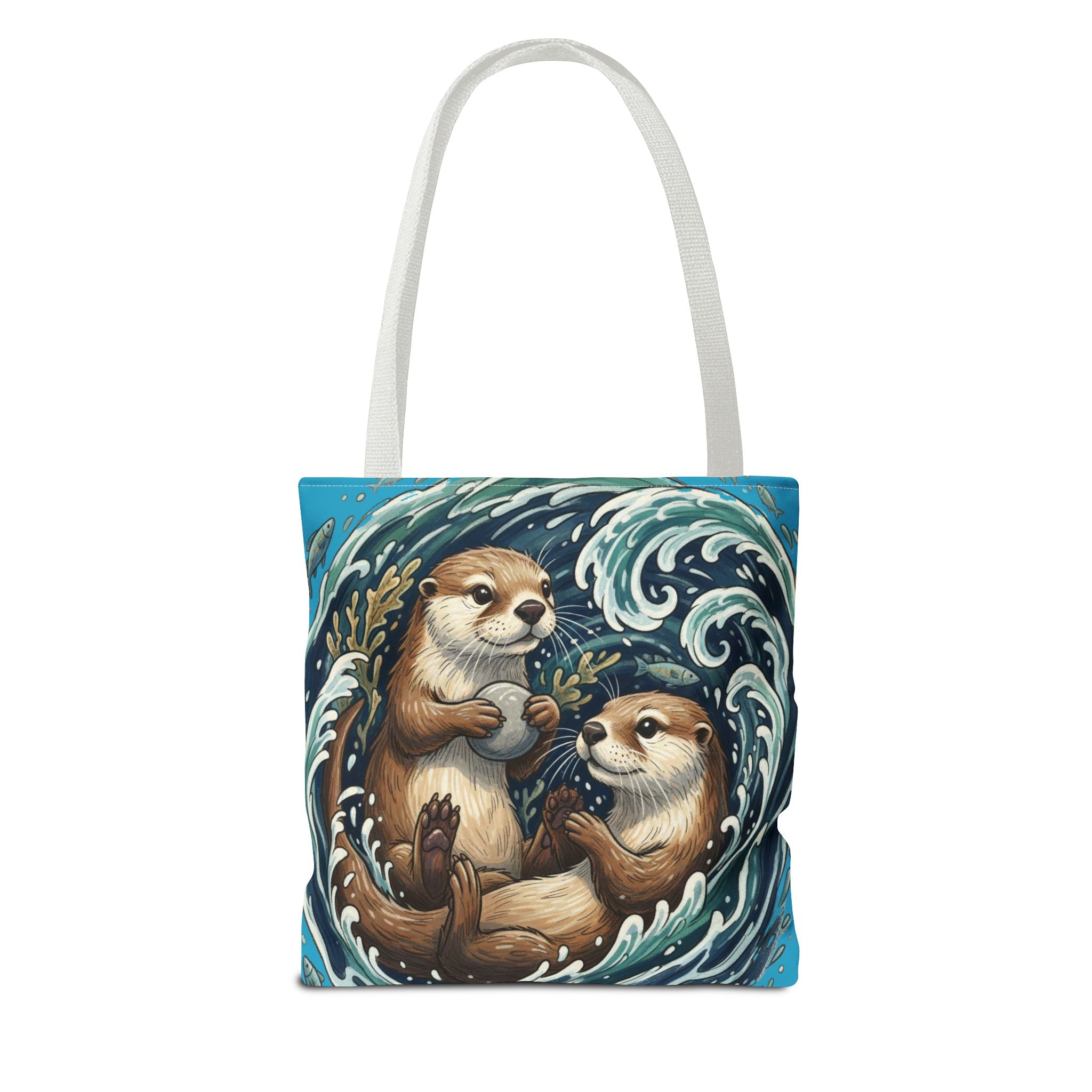 Otter Love Tote Bag – Cute Ocean Animal Canvas Tote