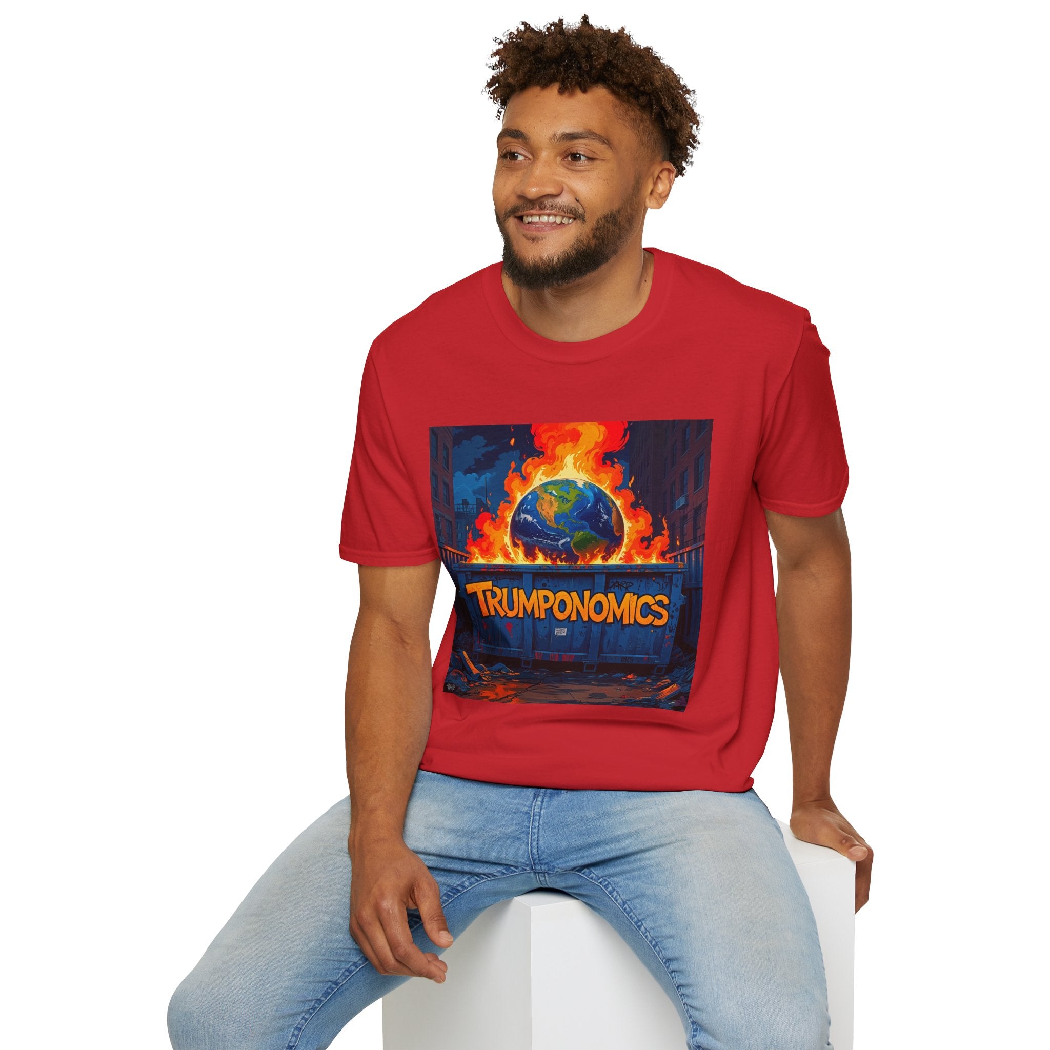 T-Shirt — "Trumponomics" Burning Earth Graphic Tee