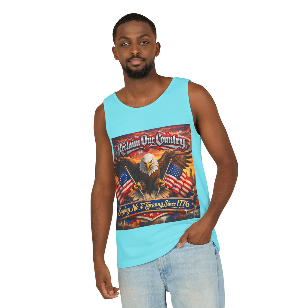 Reclaim Our Country Eagle Tank Top – Patriotic 1776 American Flag Tank