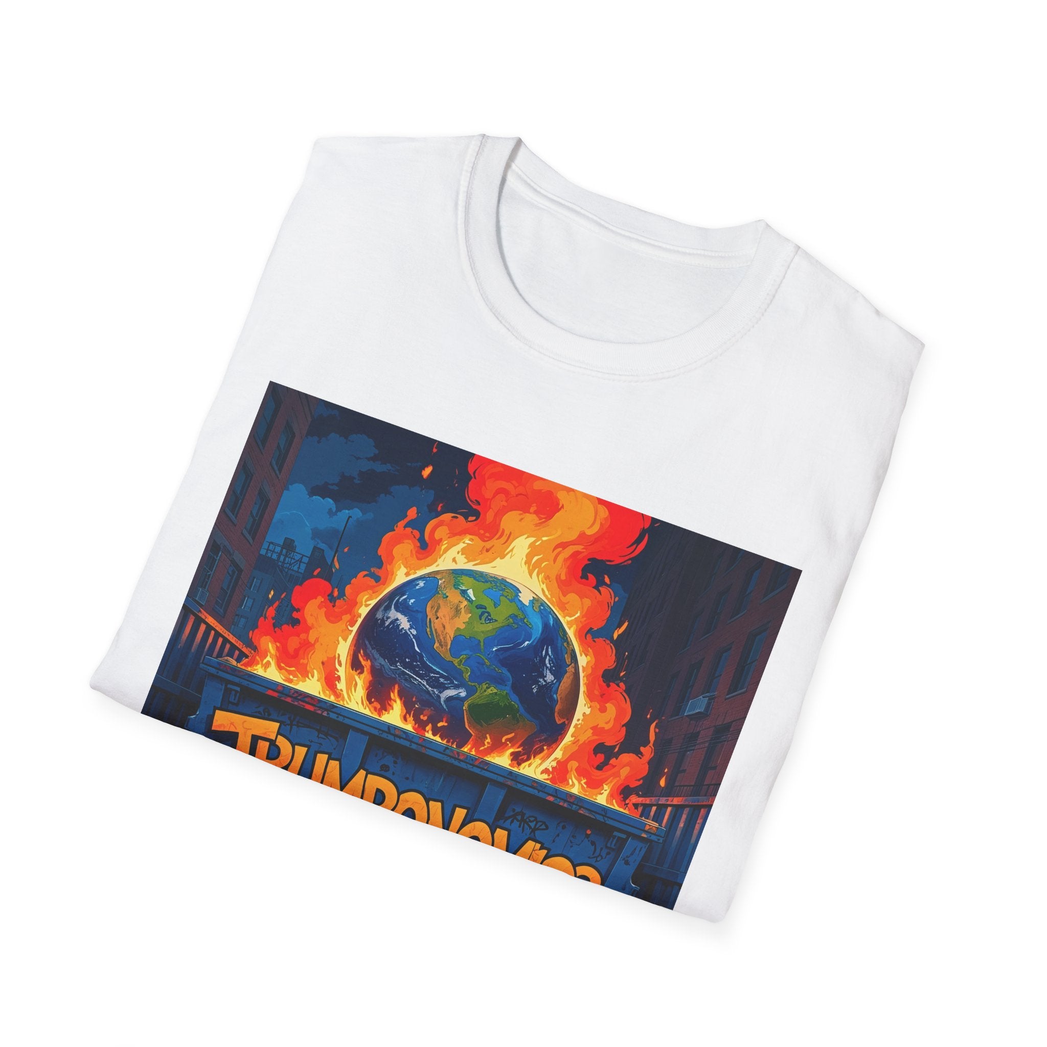T-Shirt — "Trumponomics" Burning Earth Graphic Tee