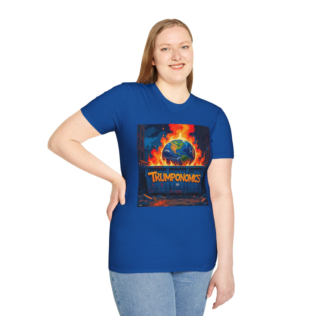 T-Shirt — "Trumponomics" Burning Earth Graphic Tee