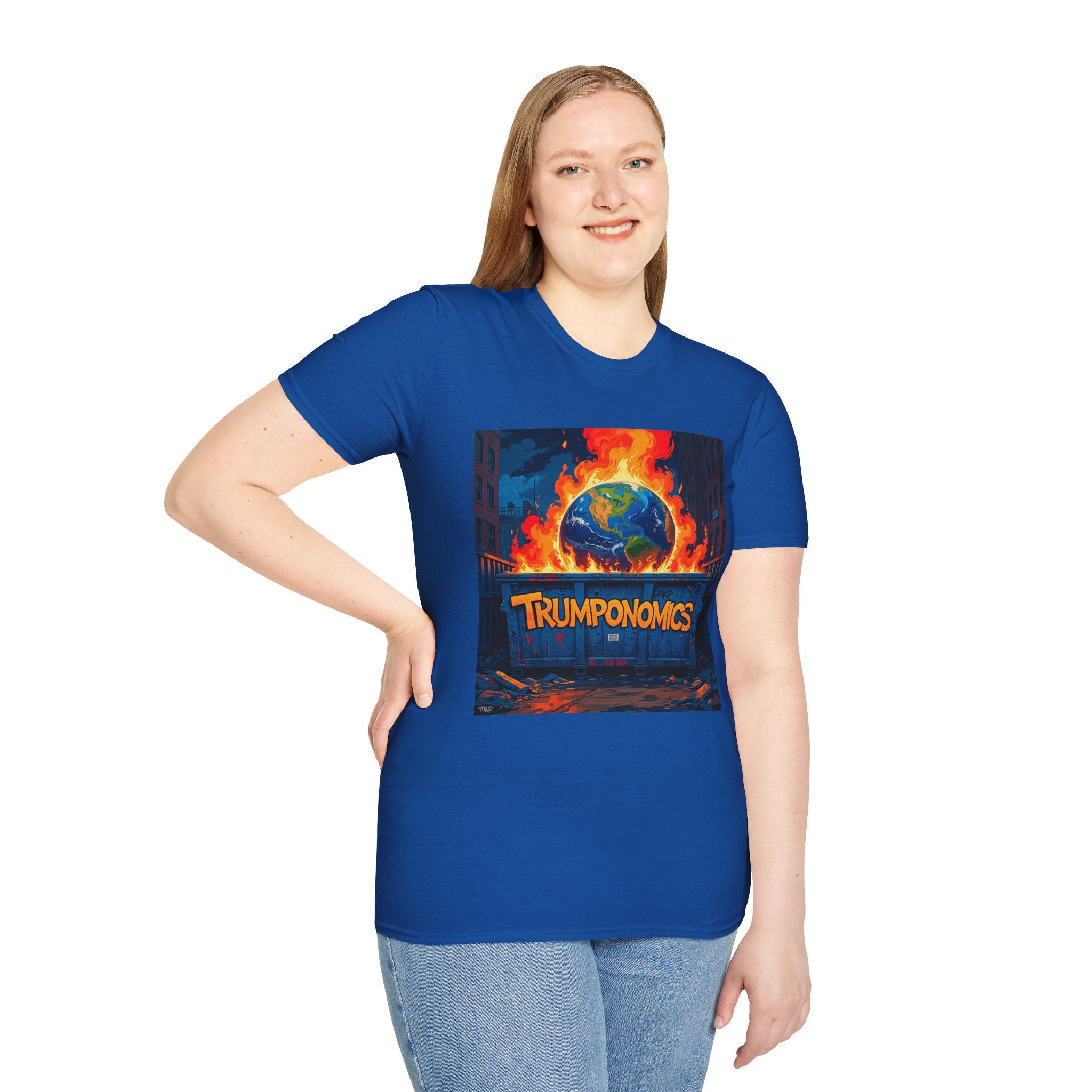 T-Shirt — "Trumponomics" Burning Earth Graphic Tee