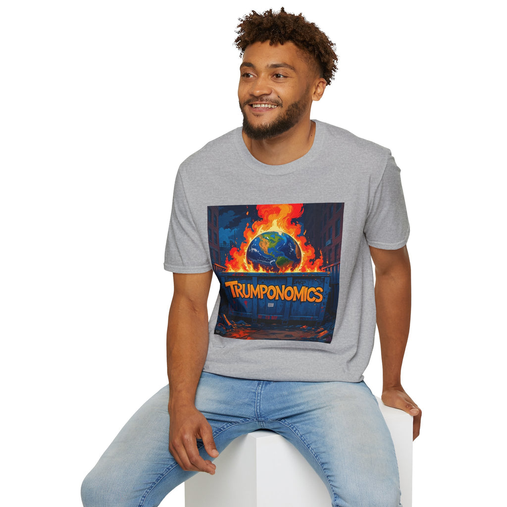 T-Shirt — "Trumponomics" Burning Earth Graphic Tee
