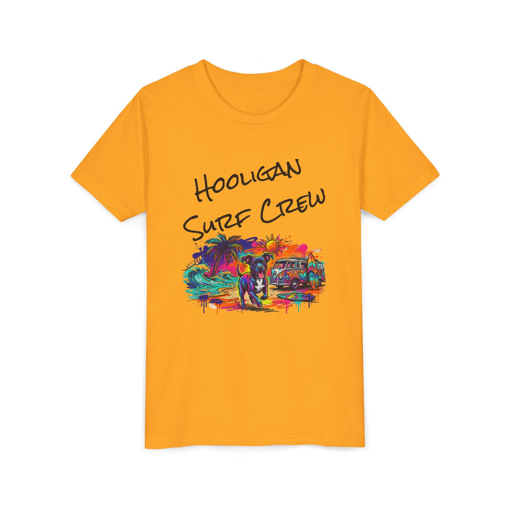 Hooligan Surf Crew Youth Tee — Tropical Surf Street Art Beach Vibe
