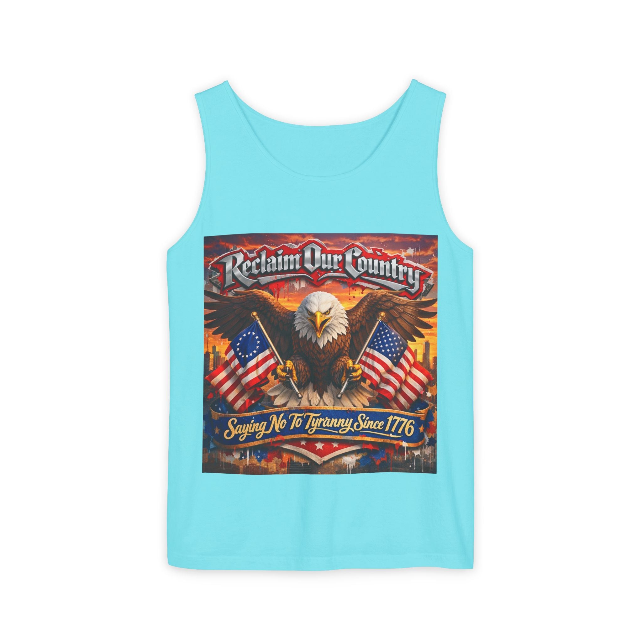 Reclaim Our Country Eagle Tank Top – Patriotic 1776 American Flag Tank
