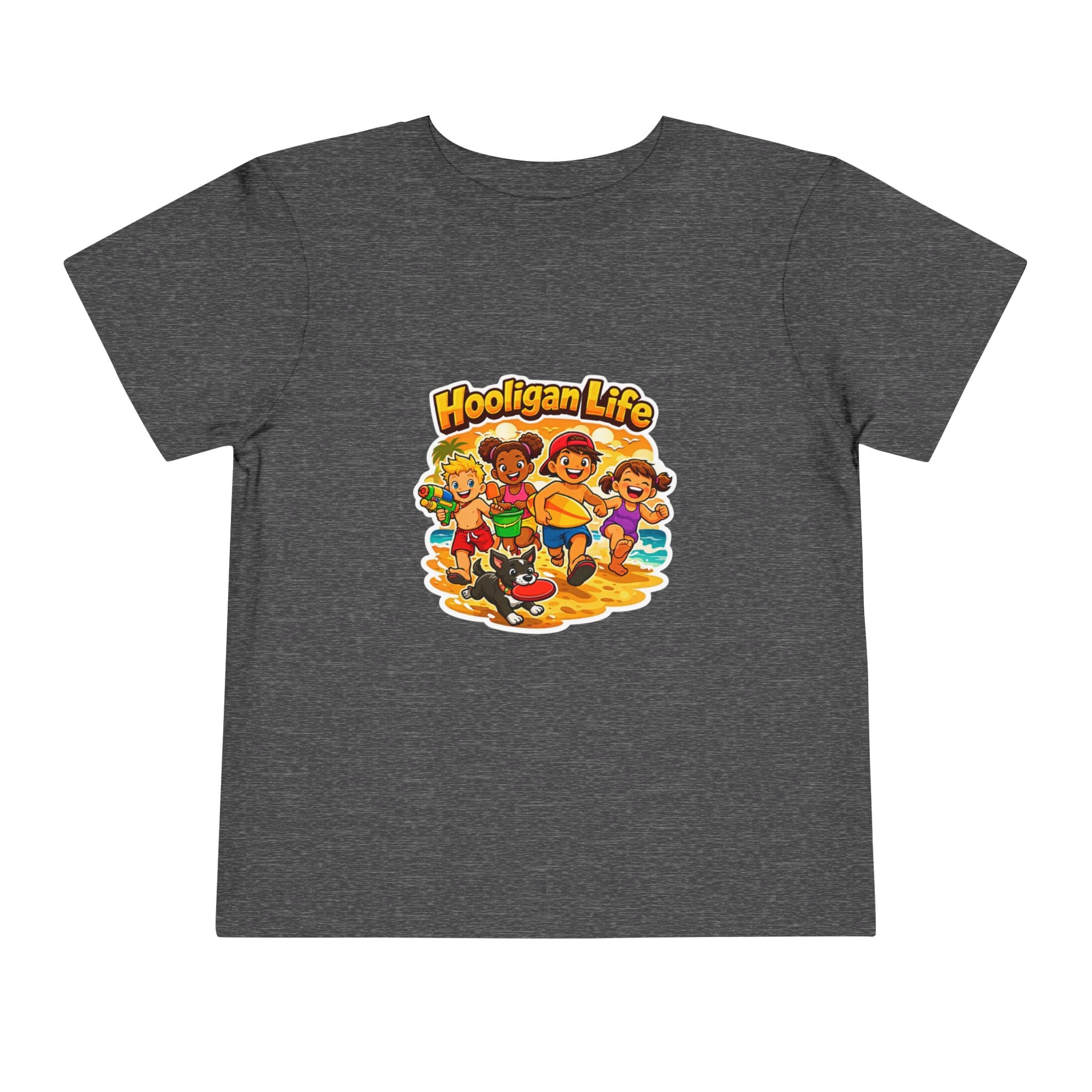 Hooligan Life Toddler Tee — Playful Beach Kids Graphic Shirt
