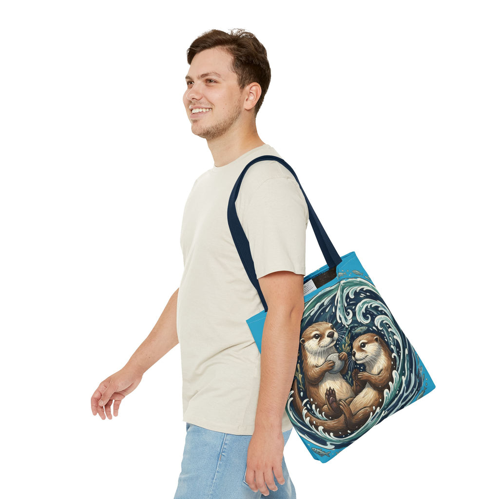 Otter Love Tote Bag – Cute Ocean Animal Canvas Tote