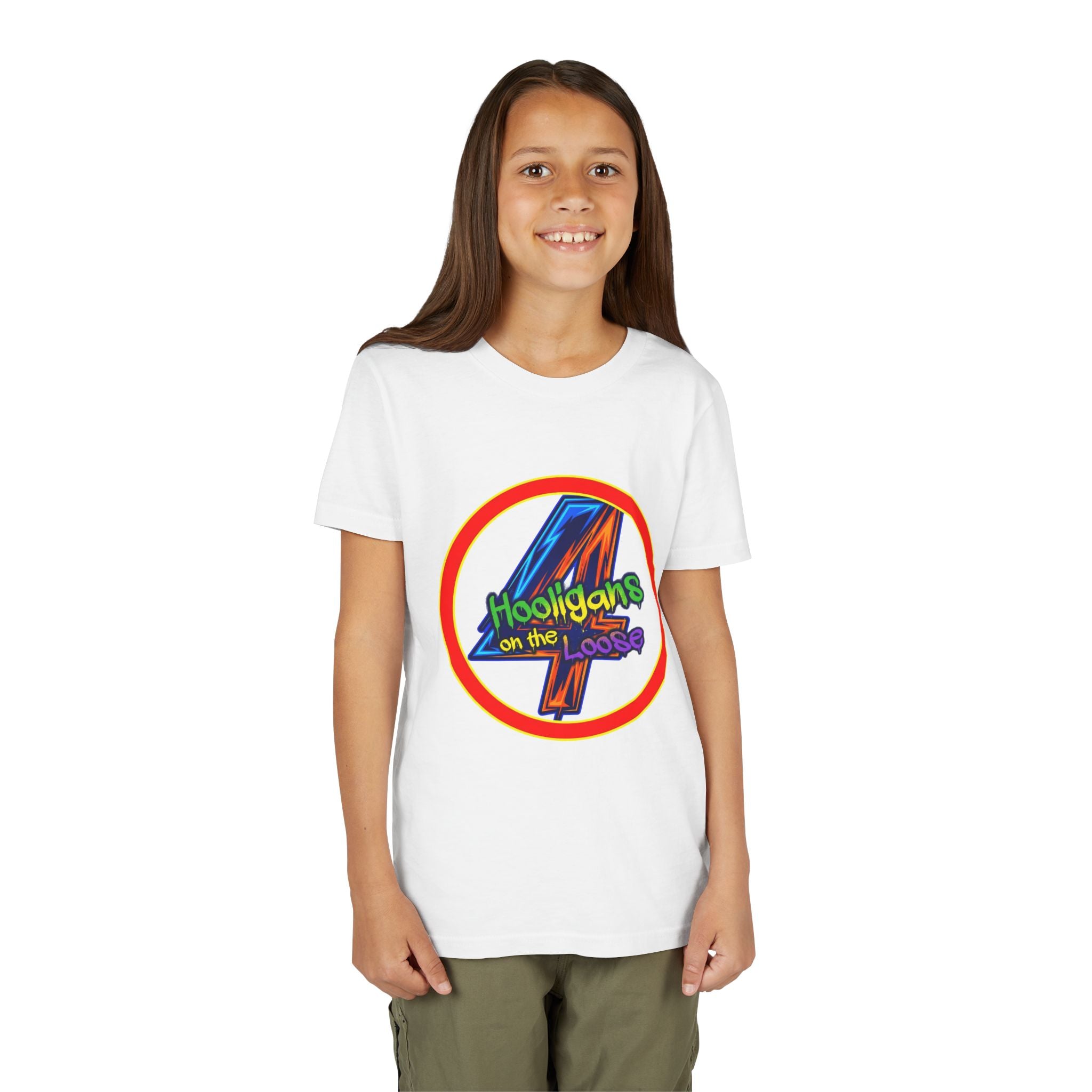 4 Hooligans on the Loose Logo Youth Tee — Fun Hooligan Life Shirt