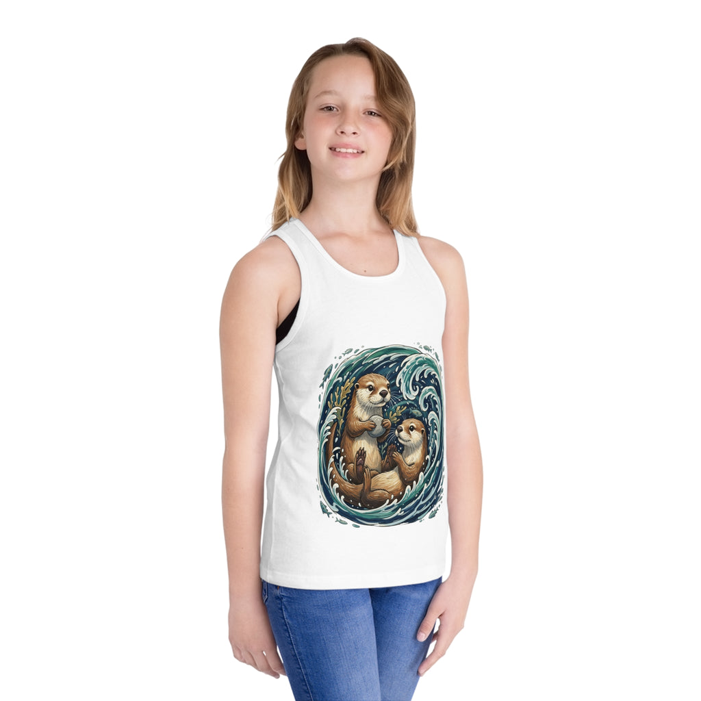 Kids Otter Tank Top – Playful Sea Otter Illustration