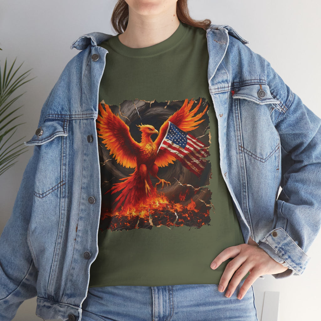 American Phoenix T-Shirt — U.S. Rising, Unity & Rebuilding Patriotic Tee