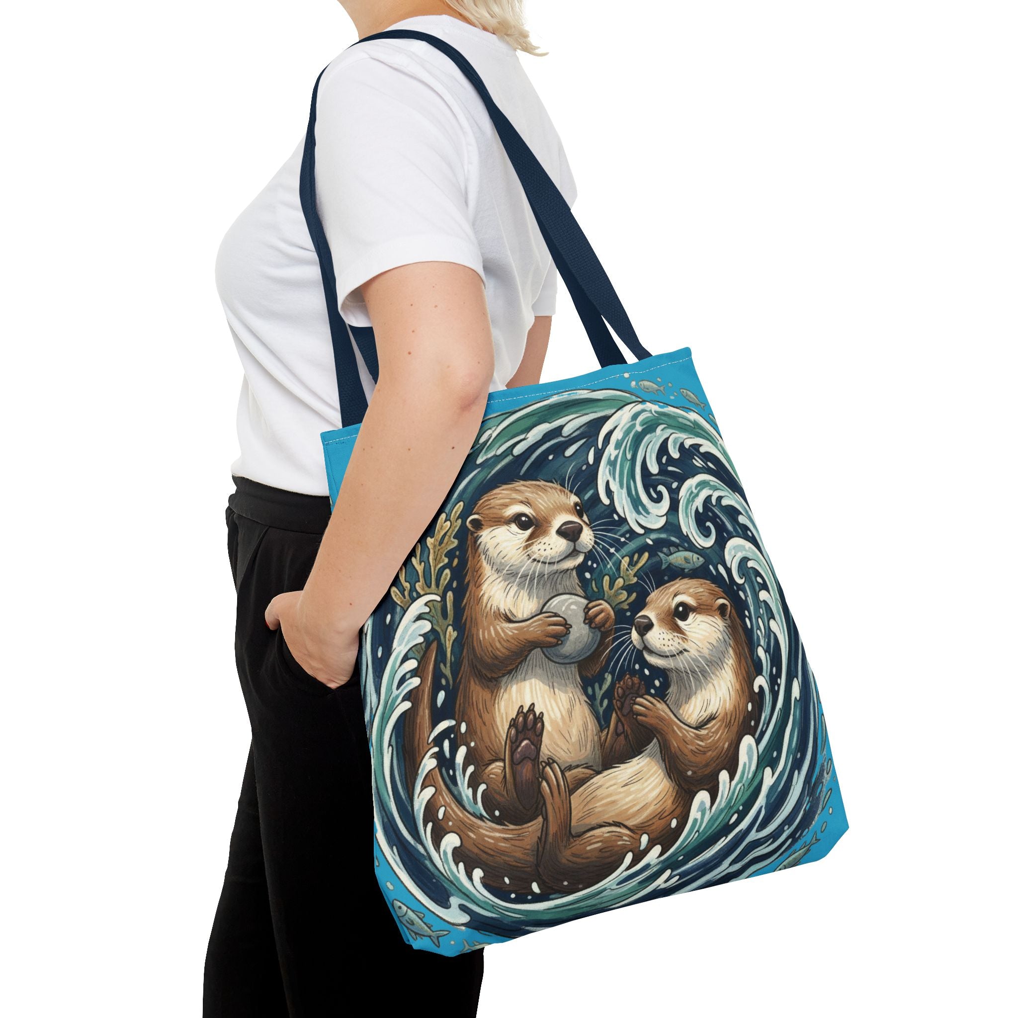 Otter Love Tote Bag – Cute Ocean Animal Canvas Tote