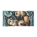 Otter Beach Towel — Adorable Otters Playing in the Waves