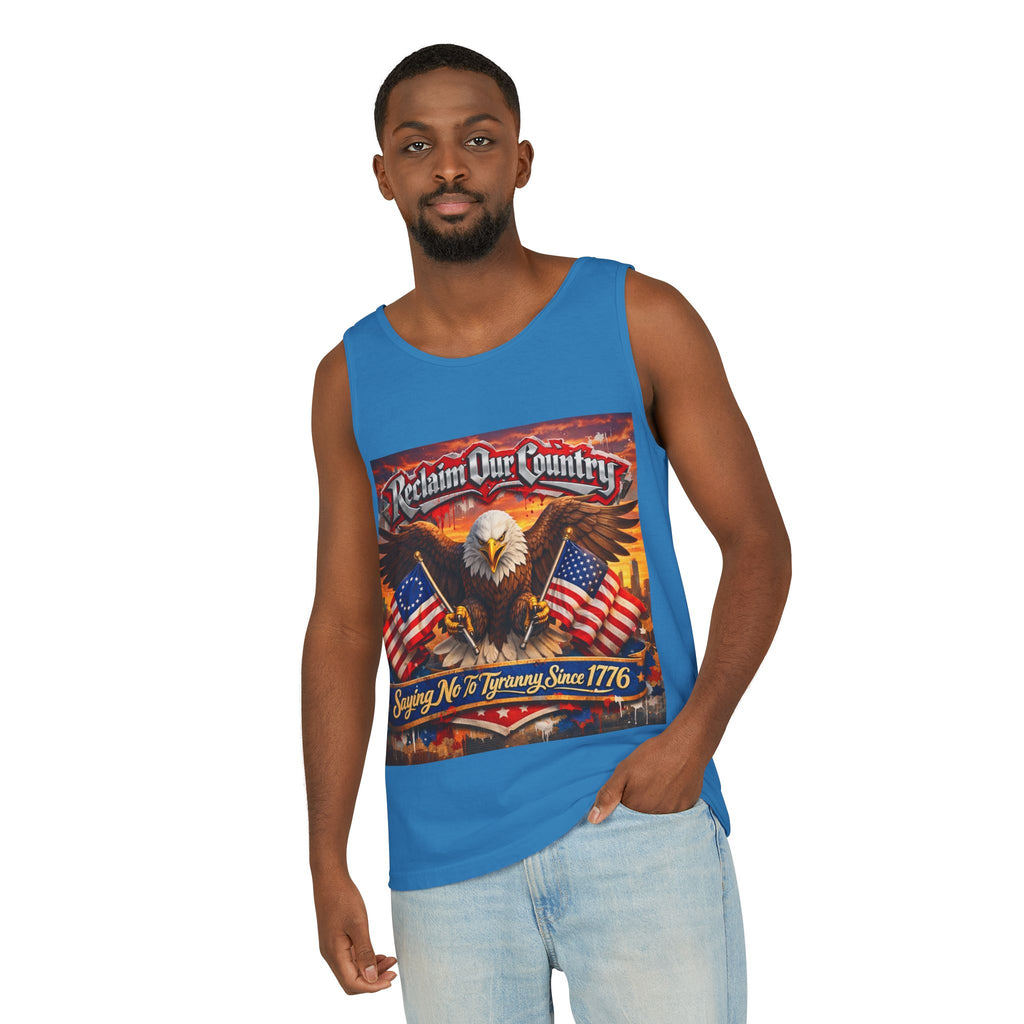 Reclaim Our Country Eagle Tank Top – Patriotic 1776 American Flag Tank