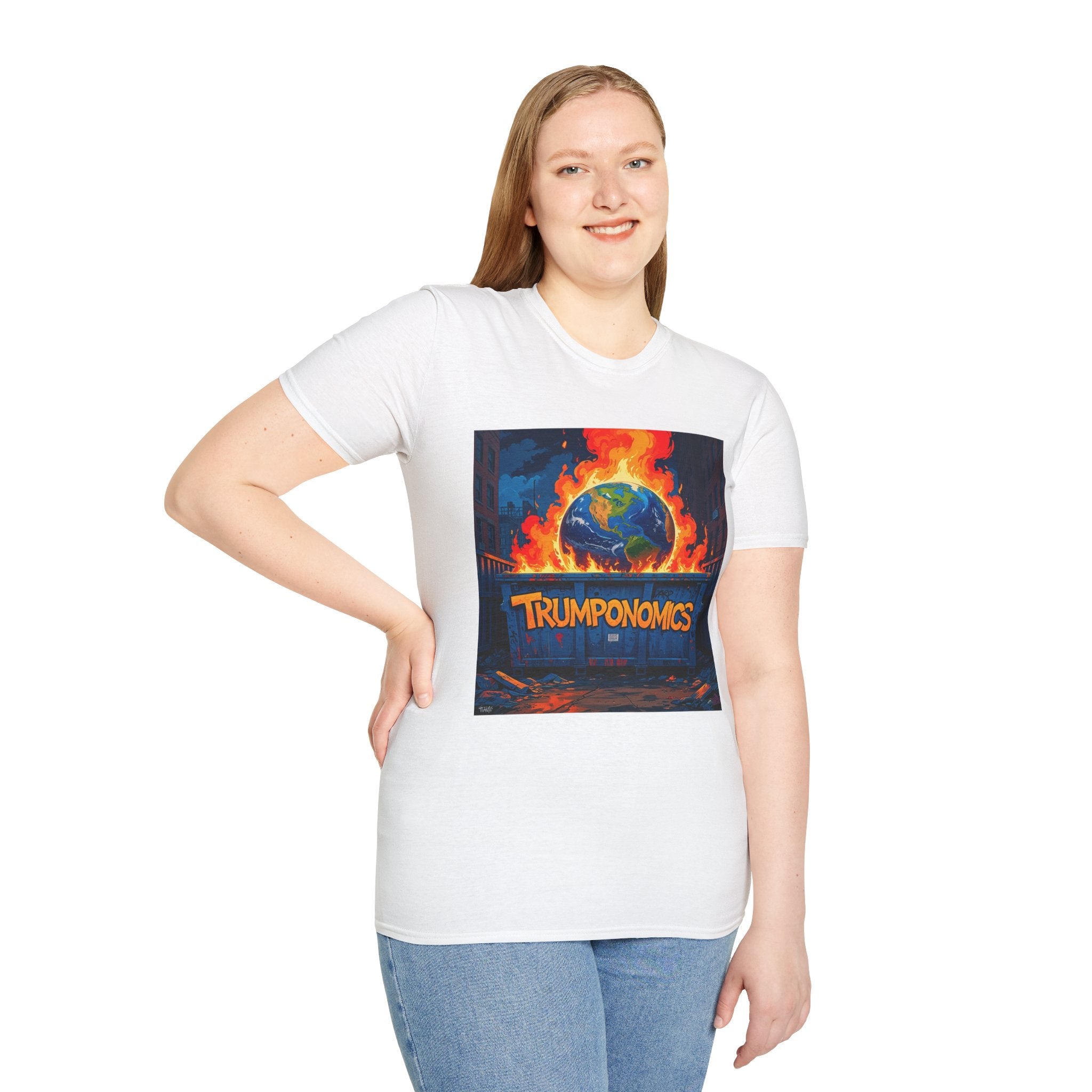 T-Shirt — "Trumponomics" Burning Earth Graphic Tee