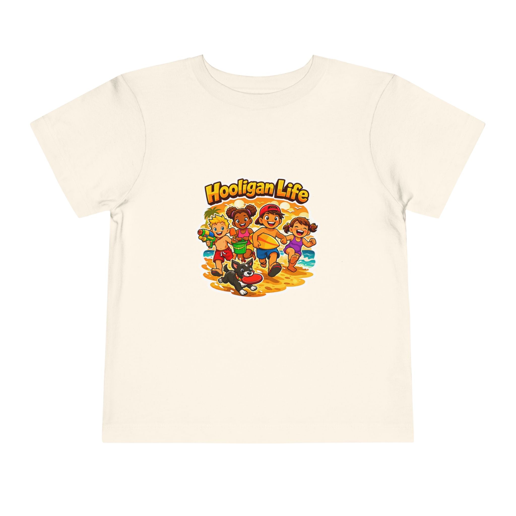 Hooligan Life Toddler Tee — Playful Beach Kids Graphic Shirt