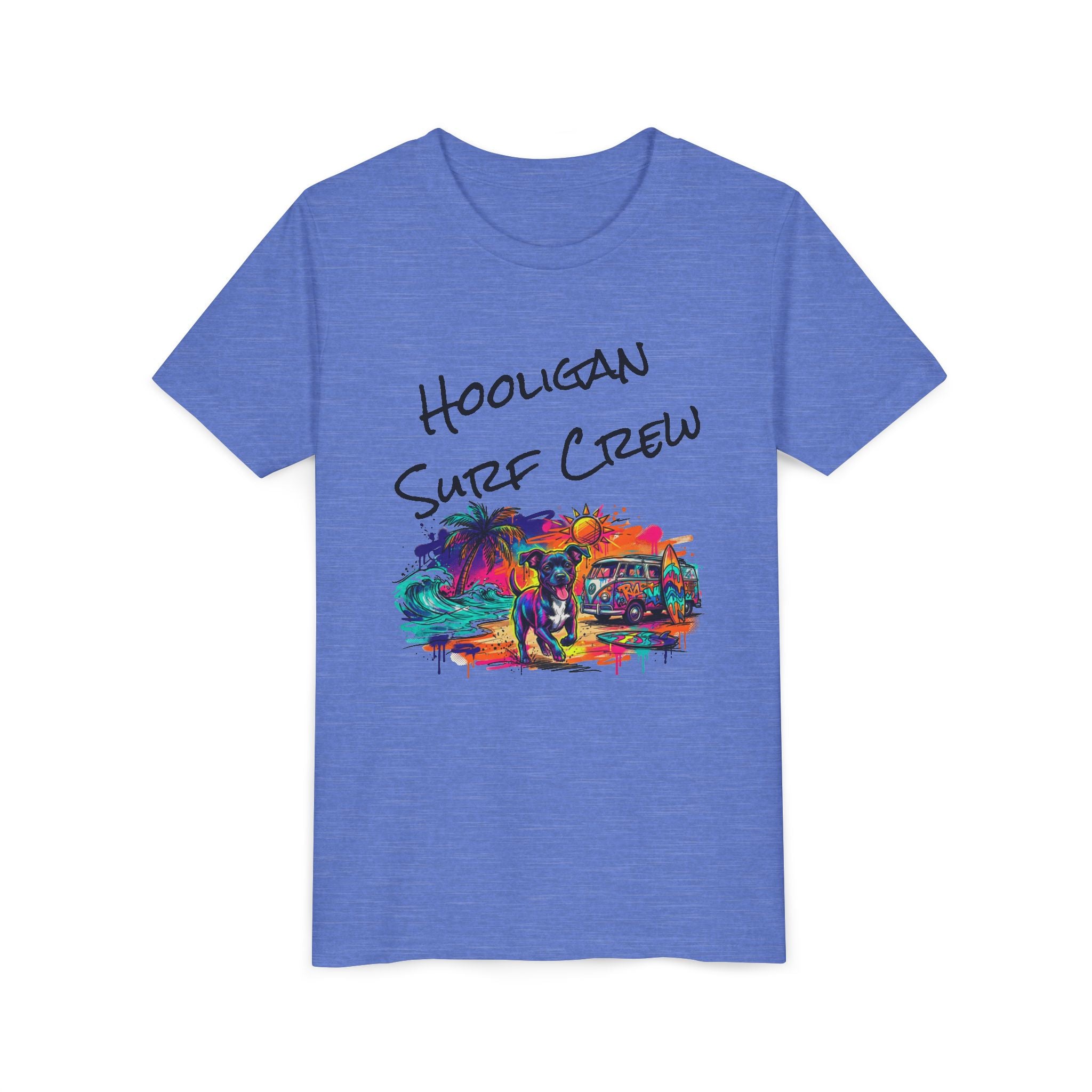 Hooligan Surf Crew Youth Tee — Tropical Surf Street Art Beach Vibe