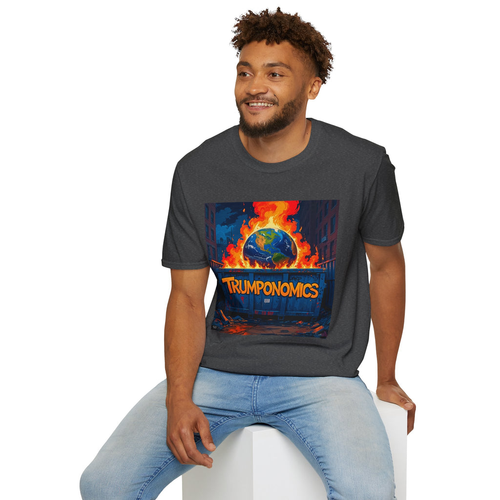 T-Shirt — "Trumponomics" Burning Earth Graphic Tee