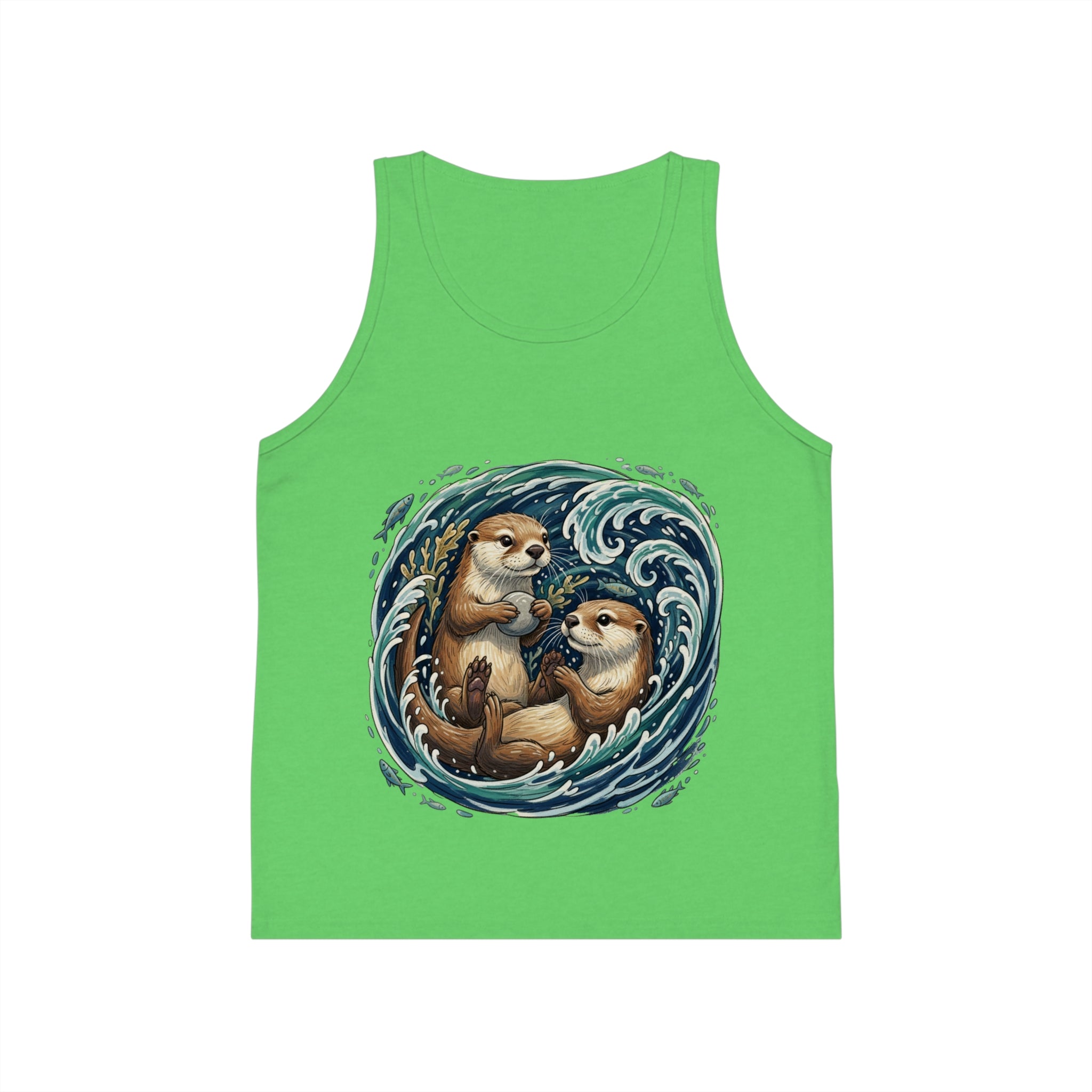 Kids Otter Tank Top – Playful Sea Otter Illustration