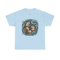 Playful Otter Pair T-Shirt — Cute Otters by the Waves Tee