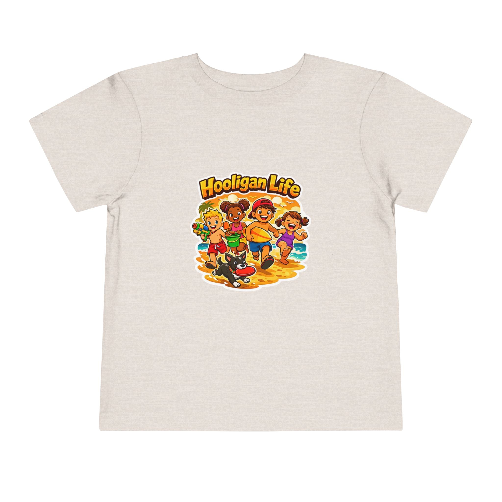 Hooligan Life Toddler Tee — Playful Beach Kids Graphic Shirt