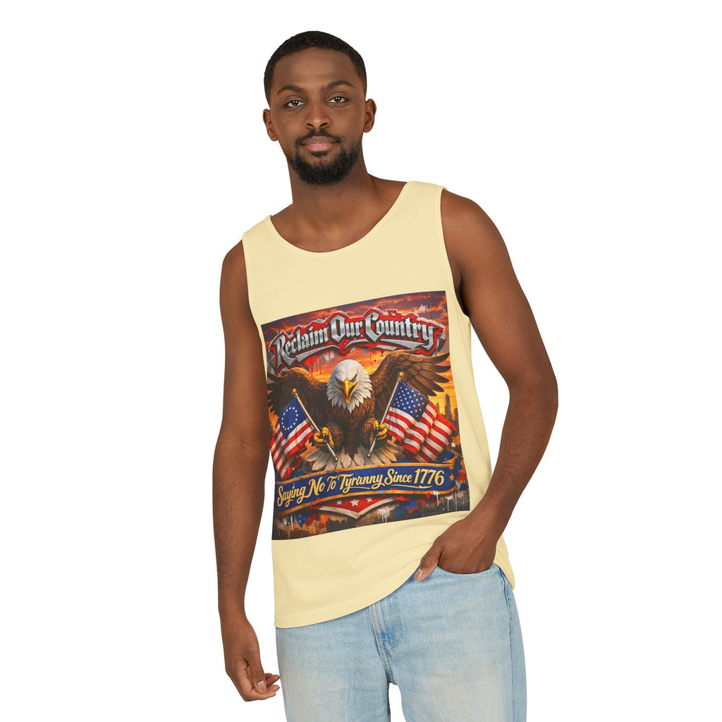 Reclaim Our Country Eagle Tank Top – Patriotic 1776 American Flag Tank