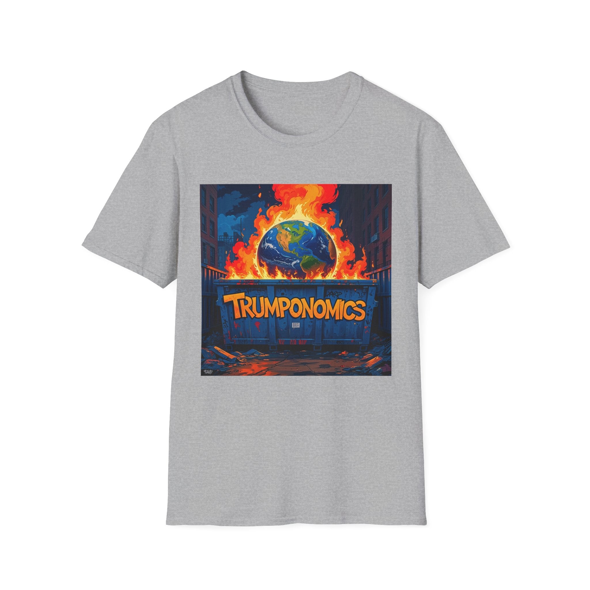 T-Shirt — "Trumponomics" Burning Earth Graphic Tee