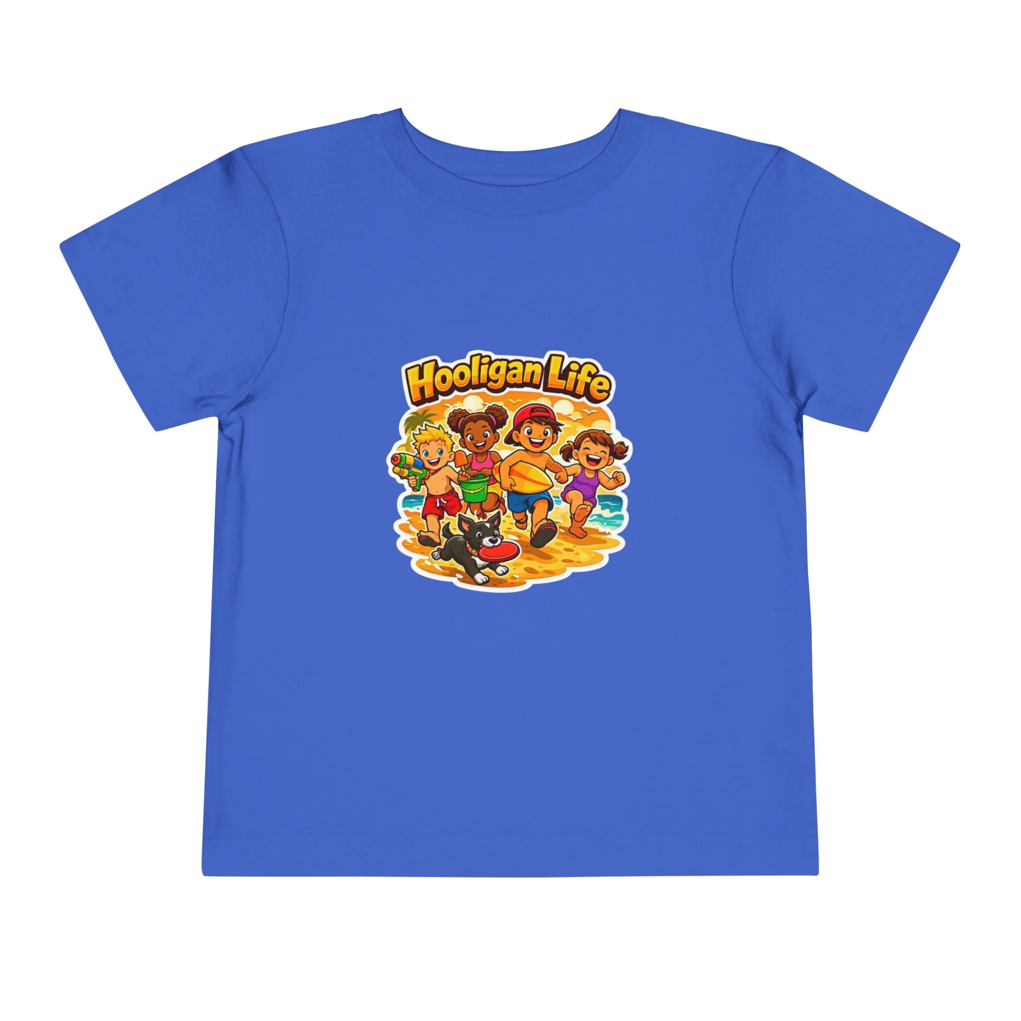 Hooligan Life Toddler Tee — Playful Beach Kids Graphic Shirt