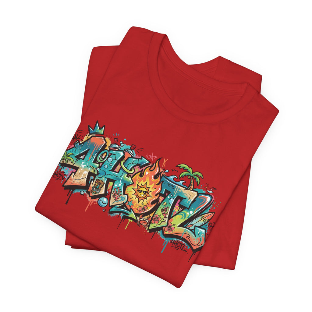 Graffiti Aloha T-Shirt – Tropical Surf Street Art Tee