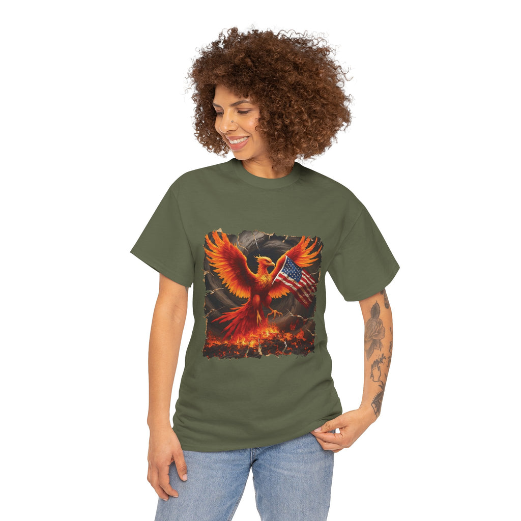 American Phoenix T-Shirt — U.S. Rising, Unity & Rebuilding Patriotic Tee