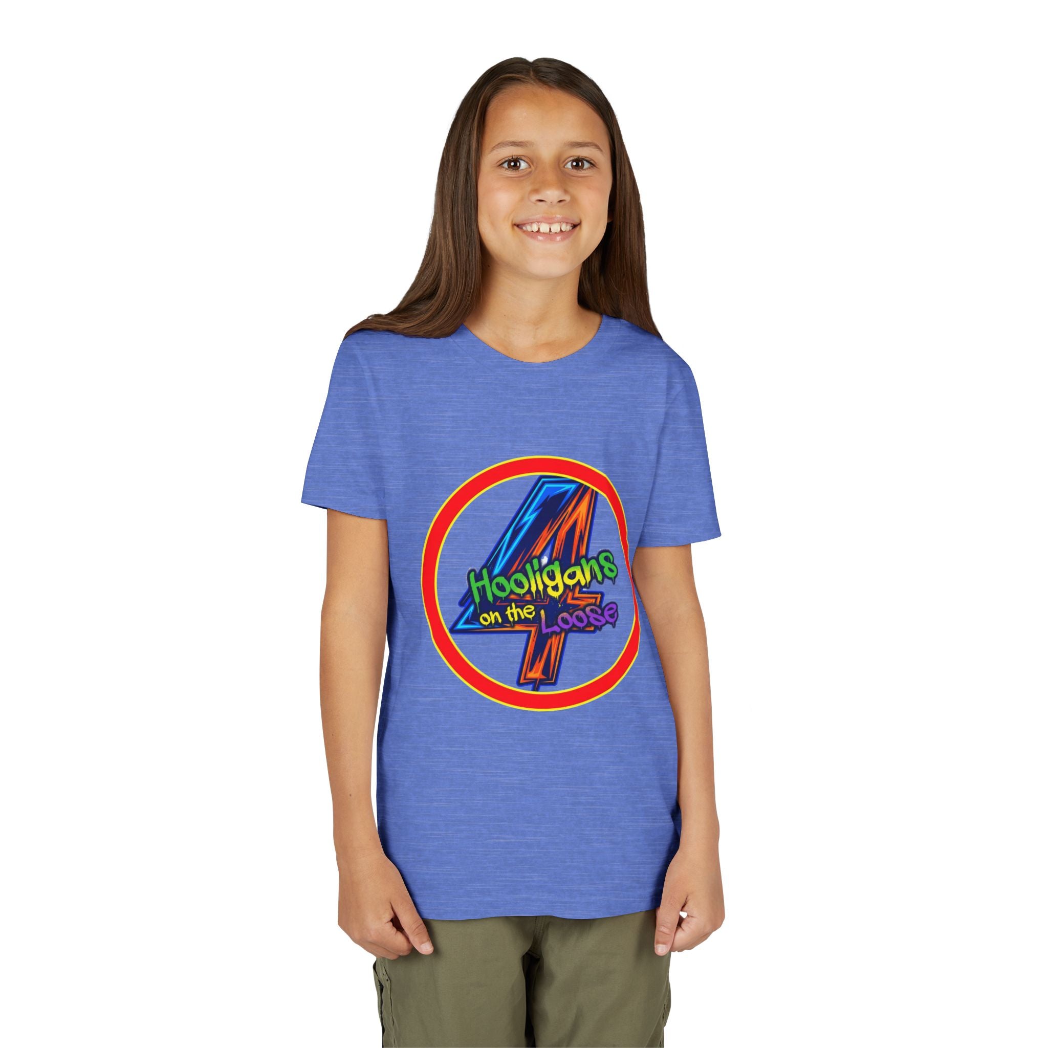 4 Hooligans on the Loose Logo Youth Tee — Fun Hooligan Life Shirt