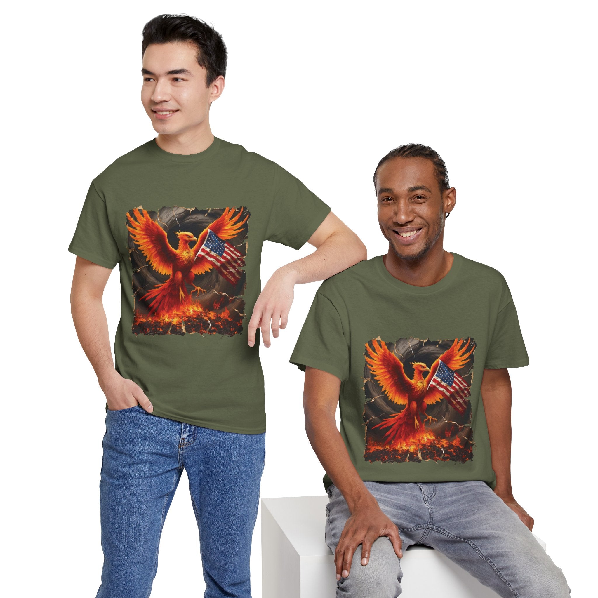 American Phoenix T-Shirt — U.S. Rising, Unity & Rebuilding Patriotic Tee