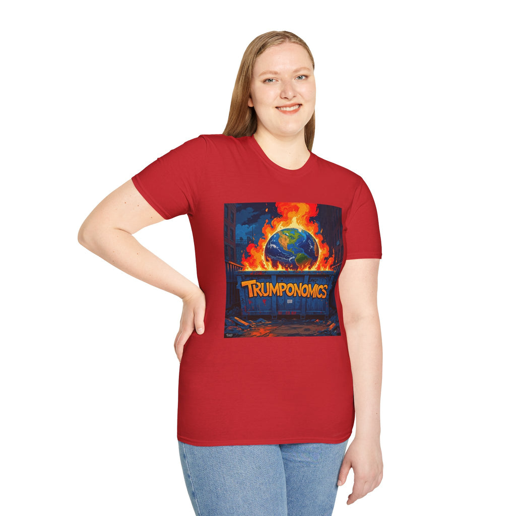 T-Shirt — "Trumponomics" Burning Earth Graphic Tee