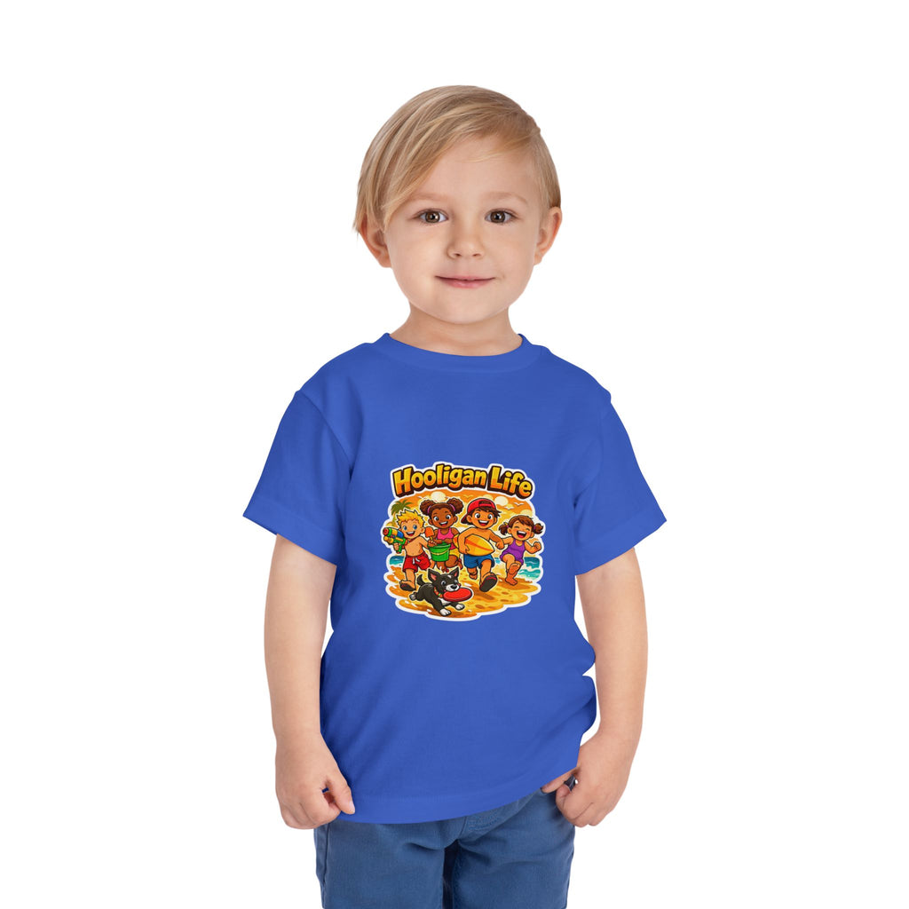 Hooligan Life Toddler Tee — Playful Beach Kids Graphic Shirt