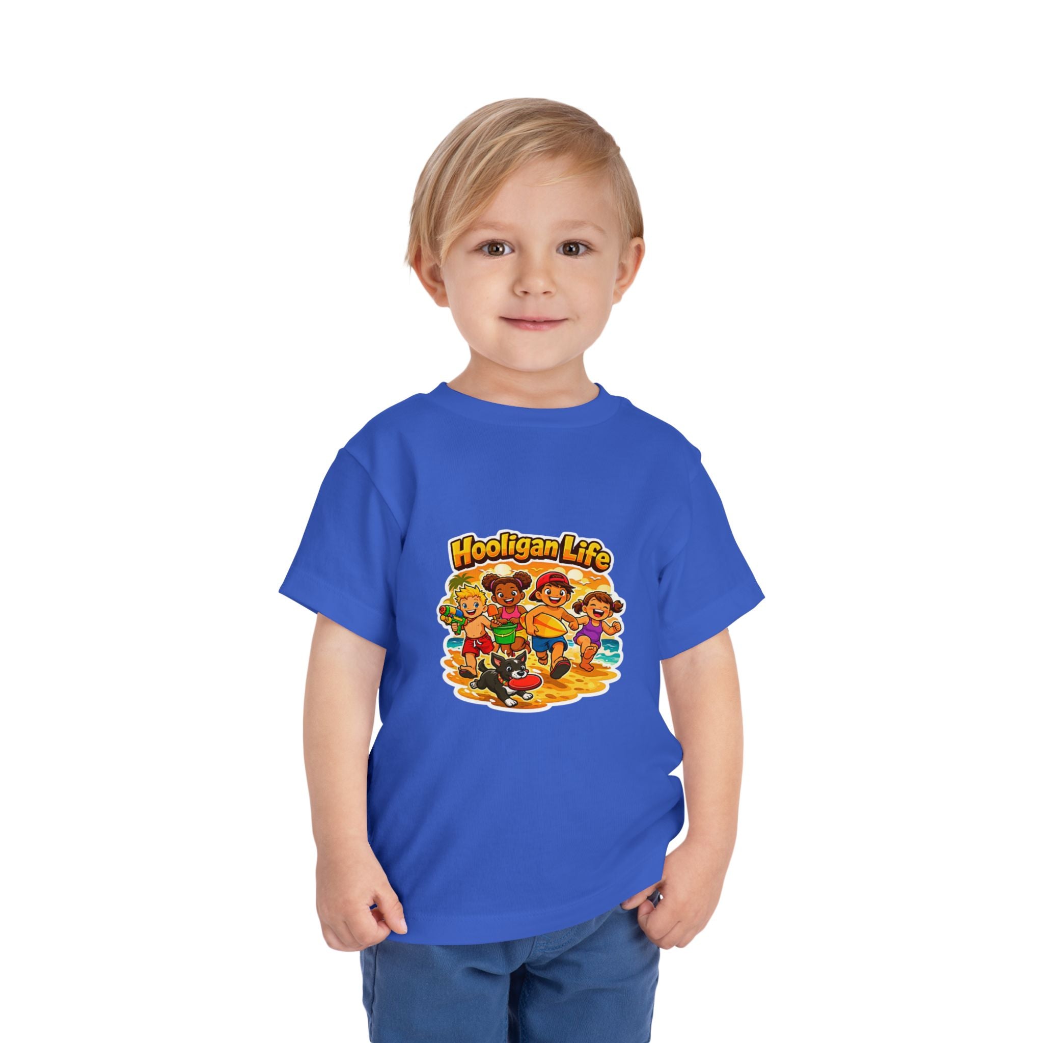 Hooligan Life Toddler Tee — Playful Beach Kids Graphic Shirt