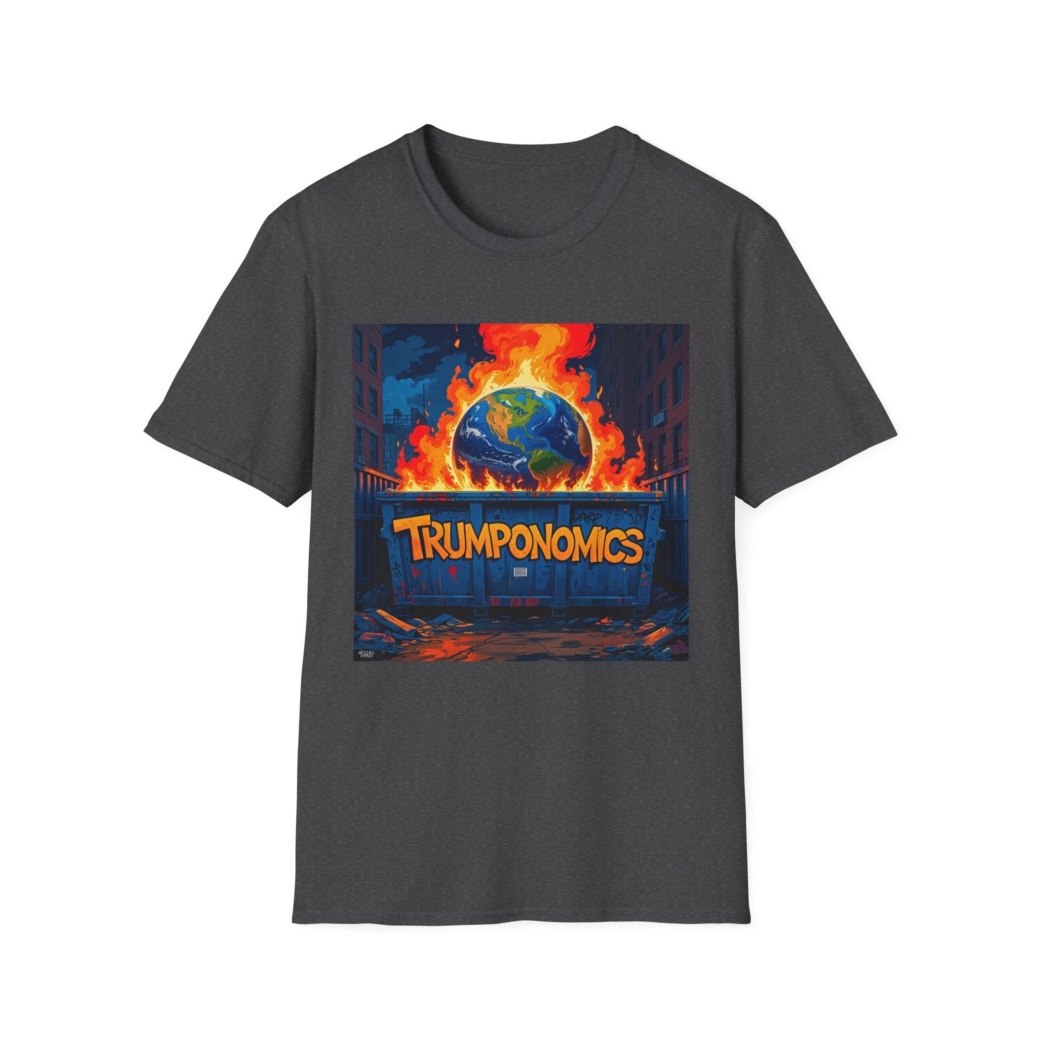 T-Shirt — "Trumponomics" Burning Earth Graphic Tee
