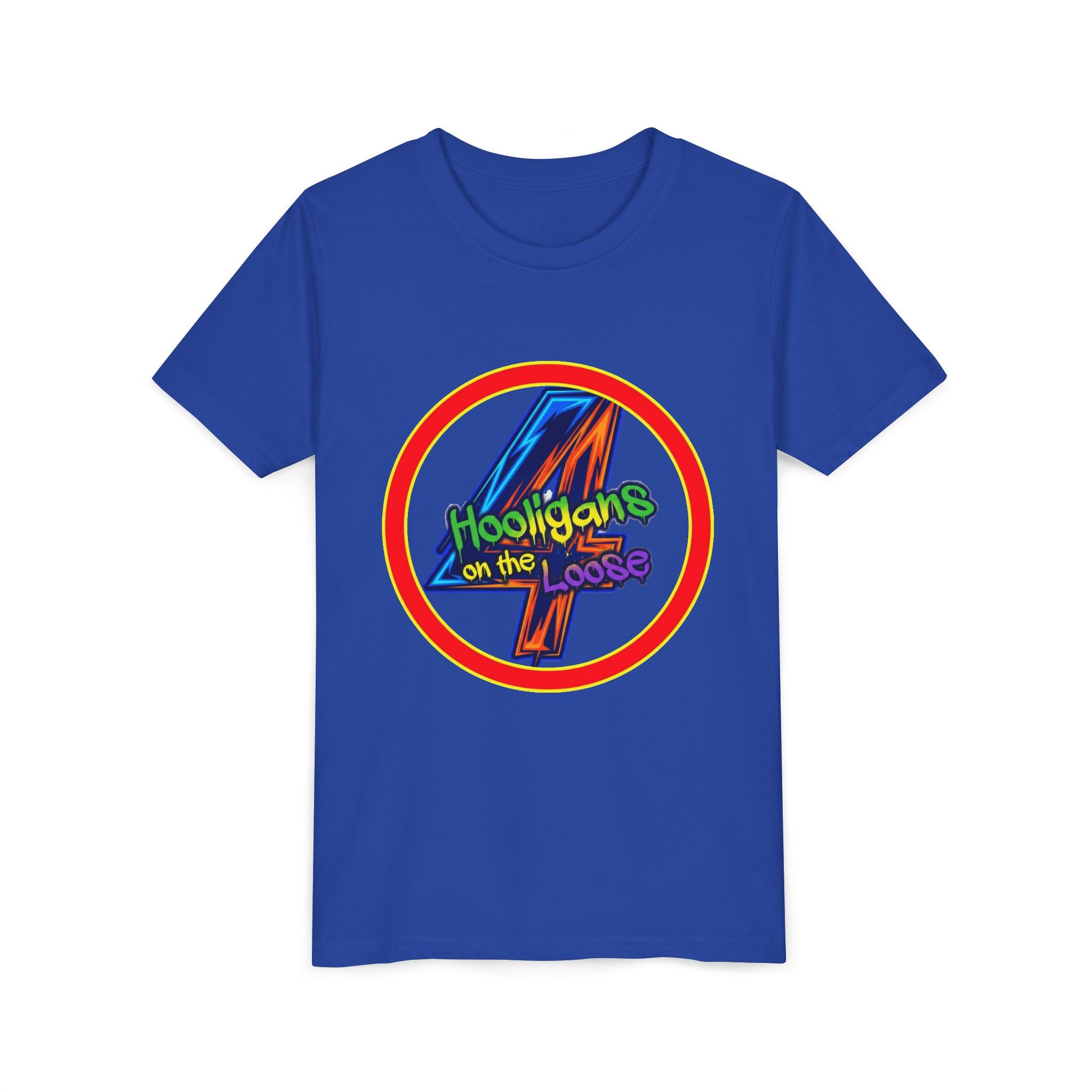 4 Hooligans on the Loose Logo Youth Tee — Fun Hooligan Life Shirt