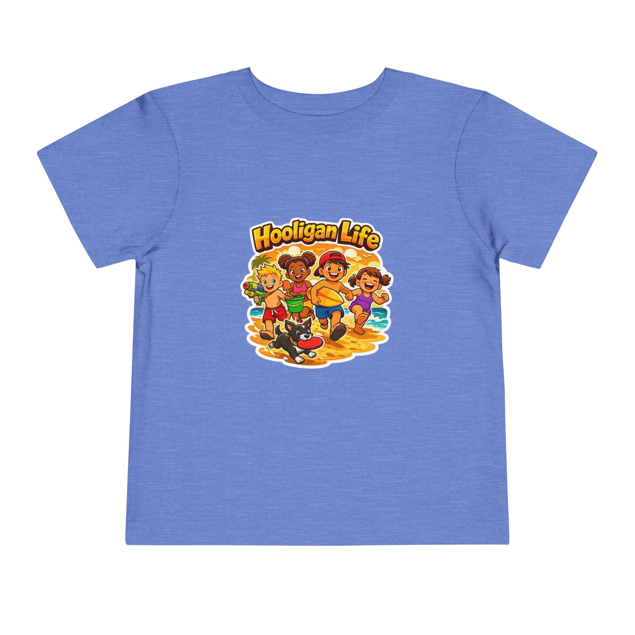 Hooligan Life Toddler Tee — Playful Beach Kids Graphic Shirt