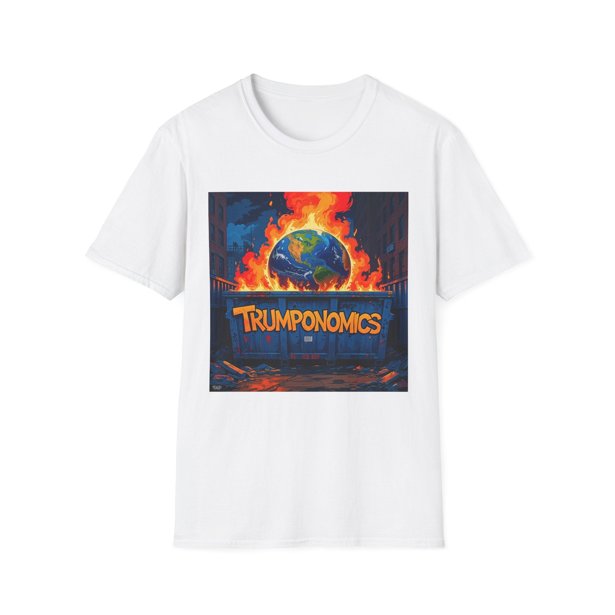 T-Shirt — "Trumponomics" Burning Earth Graphic Tee