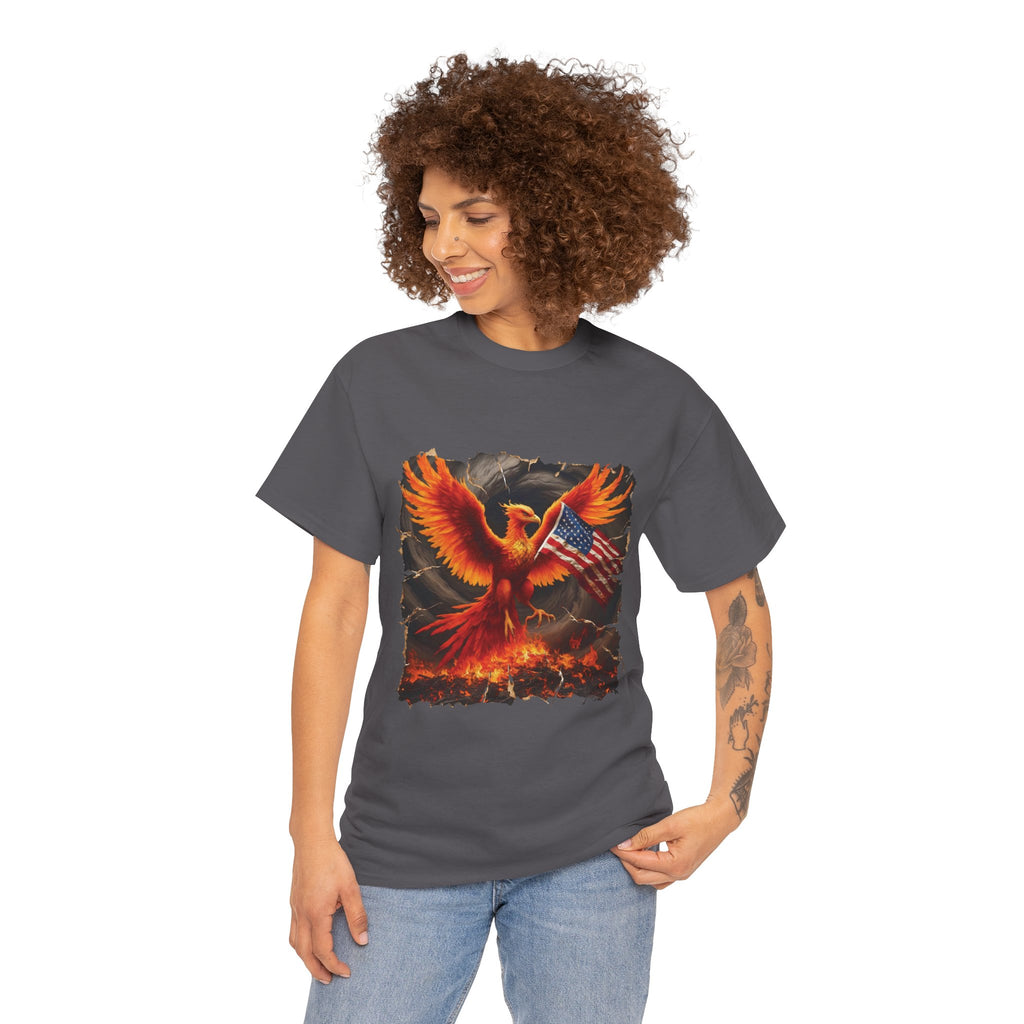 American Phoenix T-Shirt — U.S. Rising, Unity & Rebuilding Patriotic Tee
