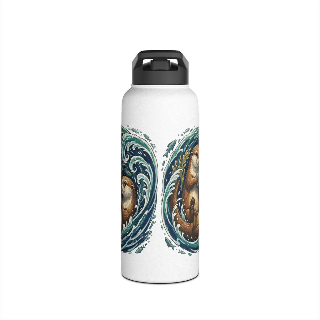 Otter Wave Stainless Steel Water Bottle — Cute Aquatic Animal Travel Bottle