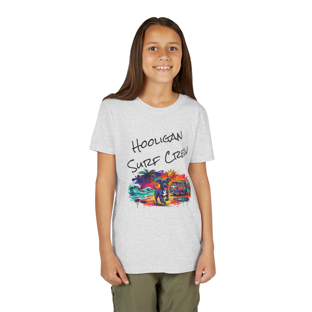 Hooligan Surf Crew Youth Tee — Tropical Surf Street Art Beach Vibe