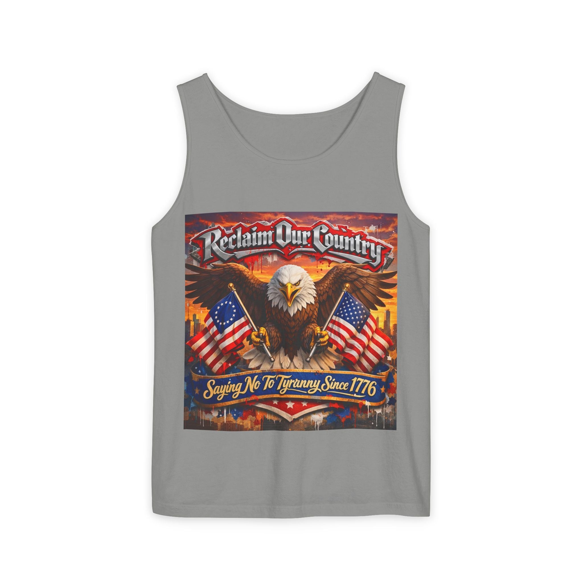 Reclaim Our Country Eagle Tank Top – Patriotic 1776 American Flag Tank