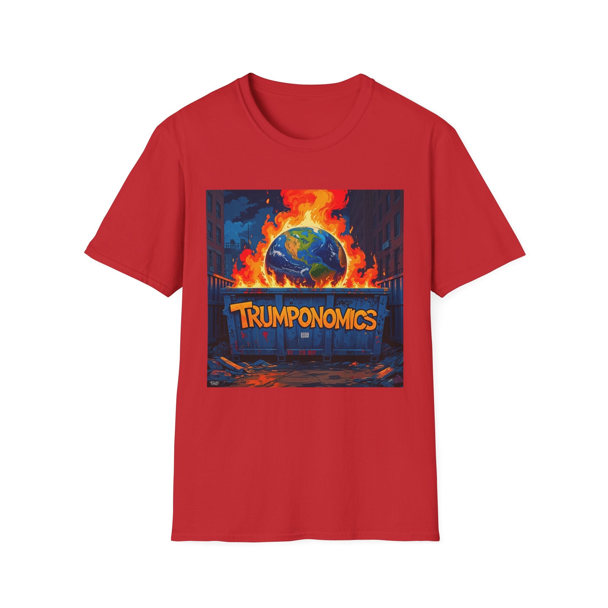 T-Shirt — "Trumponomics" Burning Earth Graphic Tee