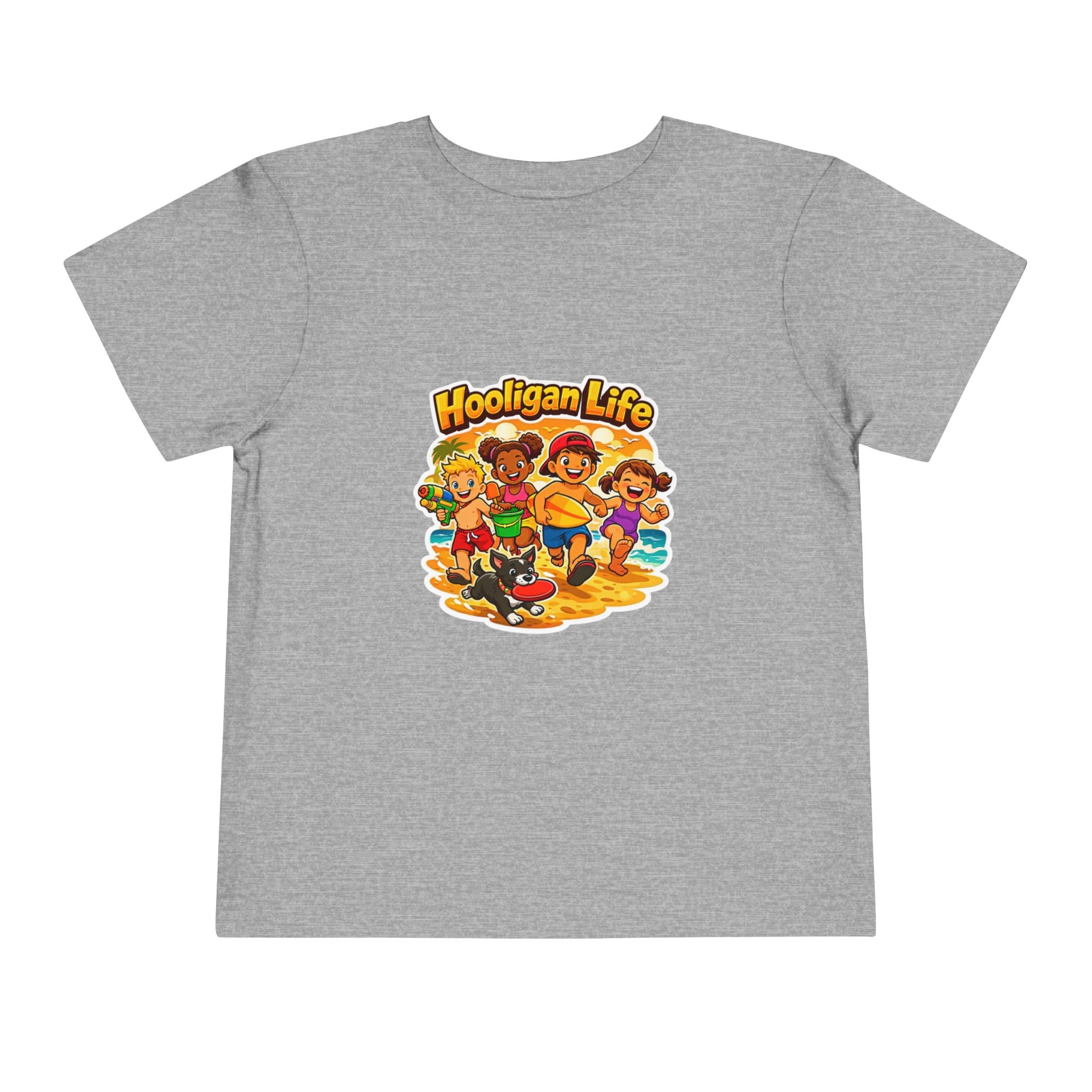 Hooligan Life Toddler Tee — Playful Beach Kids Graphic Shirt