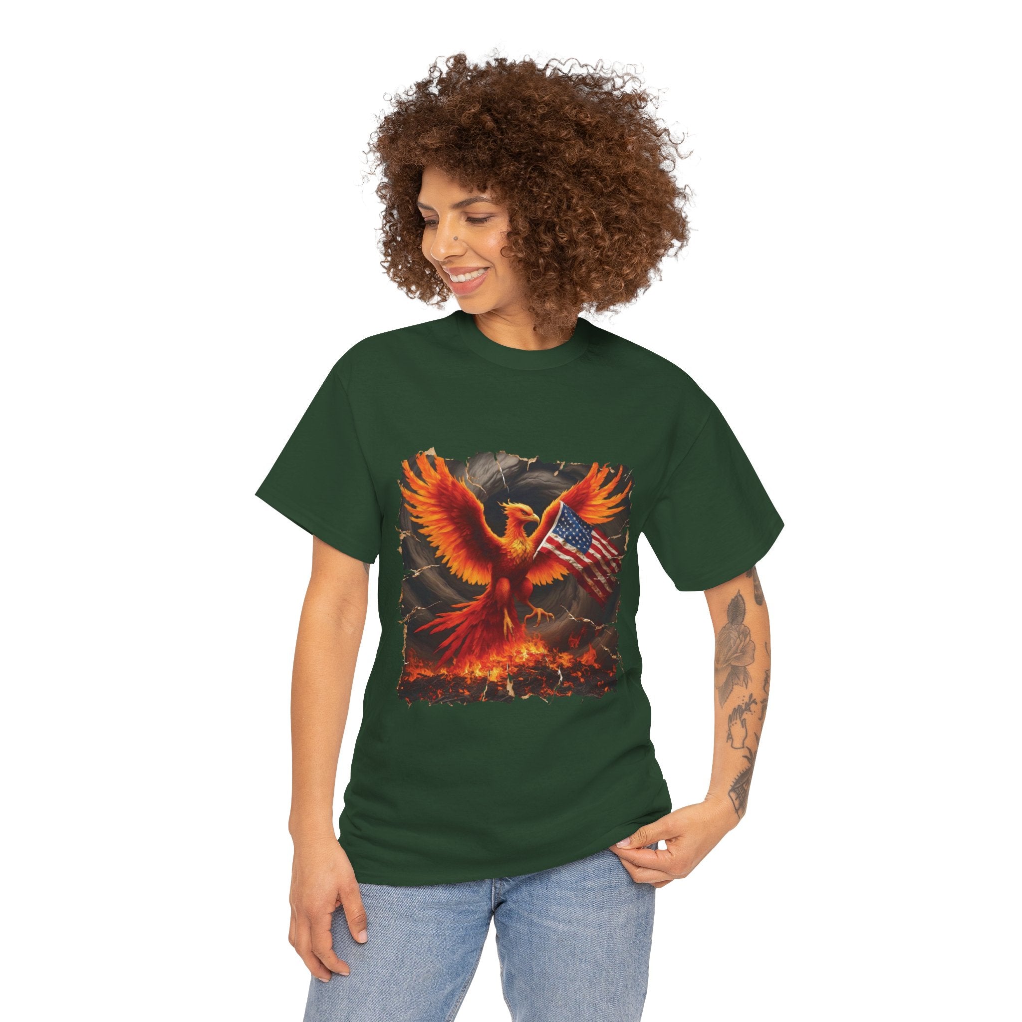 American Phoenix T-Shirt — U.S. Rising, Unity & Rebuilding Patriotic Tee