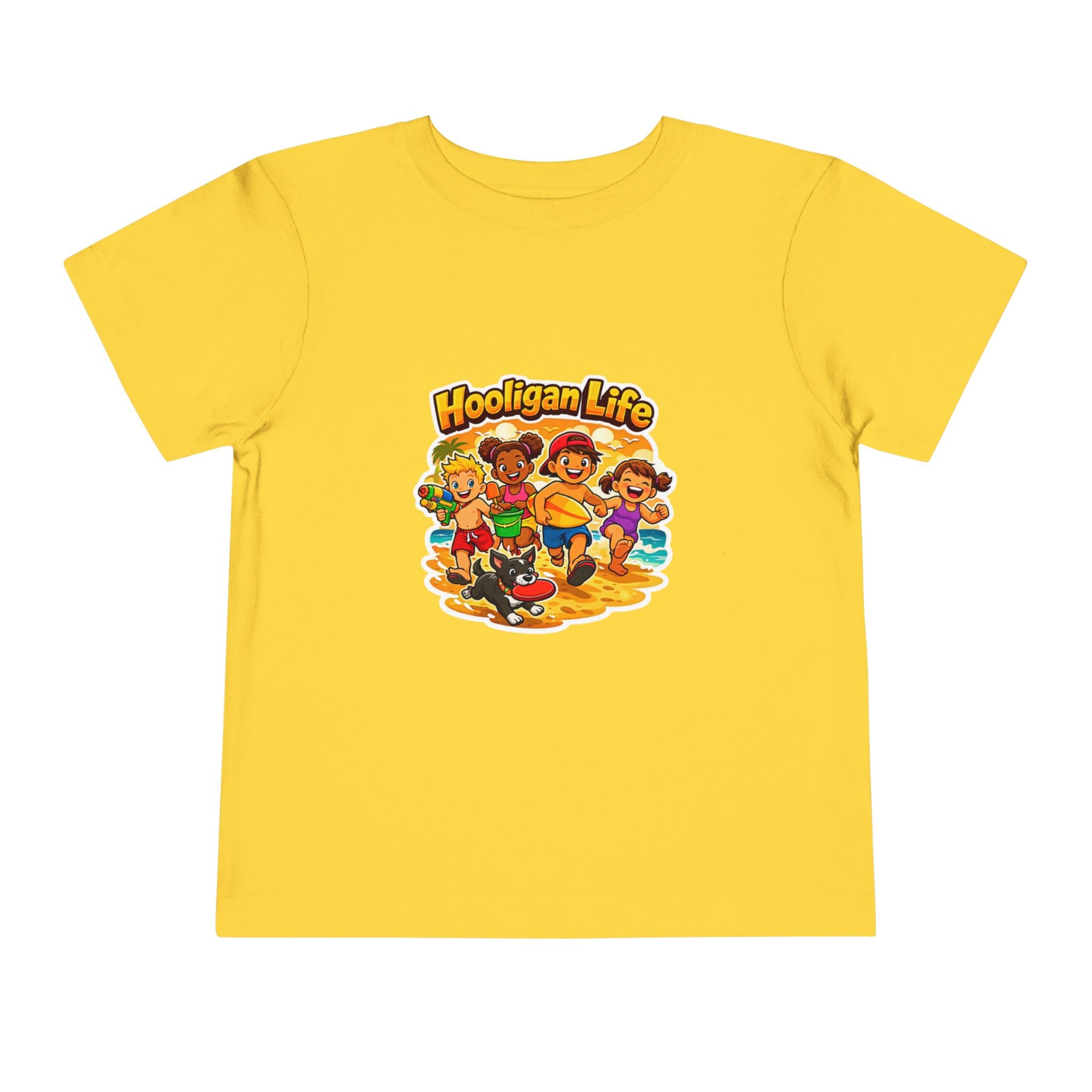 Hooligan Life Toddler Tee — Playful Beach Kids Graphic Shirt