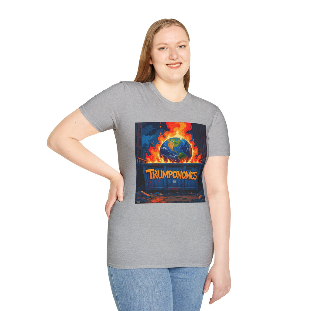 T-Shirt — "Trumponomics" Burning Earth Graphic Tee